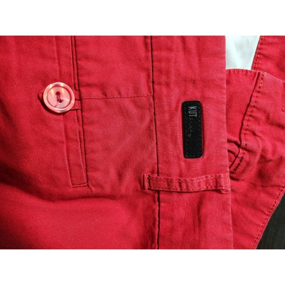 Kut from the Kloth Womens Red Casual Capri Pants Sz 12‎ (small flaw on inseam) - Picture 2 of 7